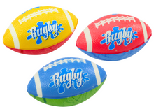 Pěnové míčky na rugby sada 3 kusy barevné