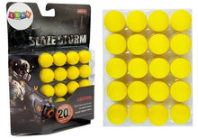 Pěnové náboje do dětské pistole 2 cm 20 kusů žluté