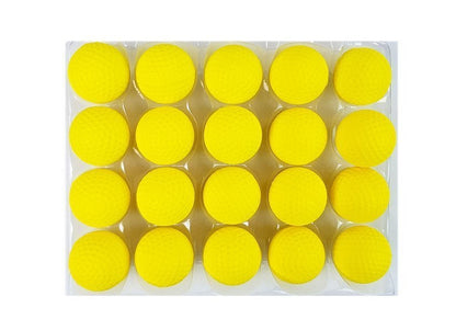 Pěnové náboje do dětské pistole 2 cm 20 kusů žluté
