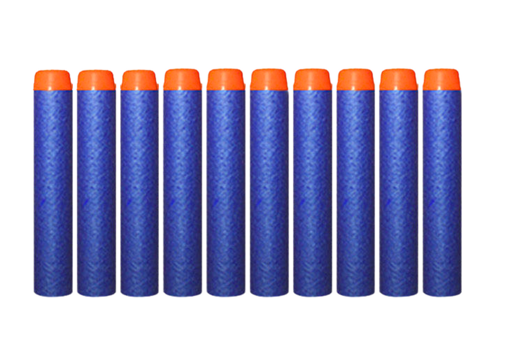 Pěnové náboje do dětských pistolí 10 ks modré s oranžovými