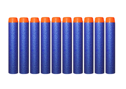 Pěnové náboje do dětských pistolí 10 ks modré s oranžovými