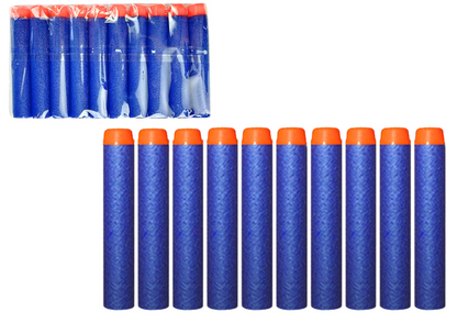 Pěnové náboje do dětských pistolí 10 ks modré s oranžovými