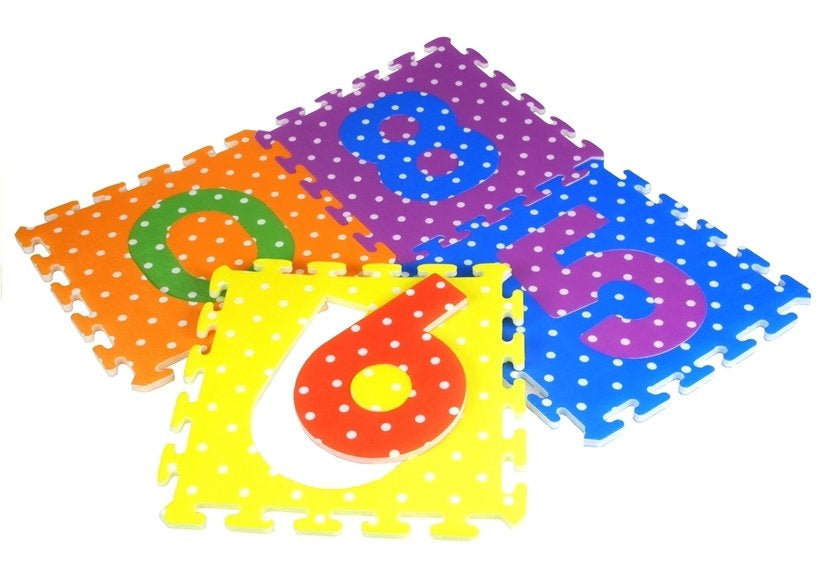 Pěnové puzzle abeceda a číslice – 36 dílků barevné