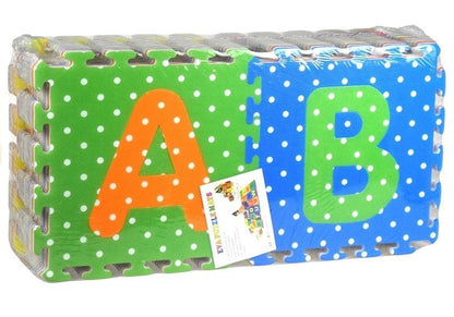 Pěnové puzzle abeceda a číslice – 36 dílků barevné