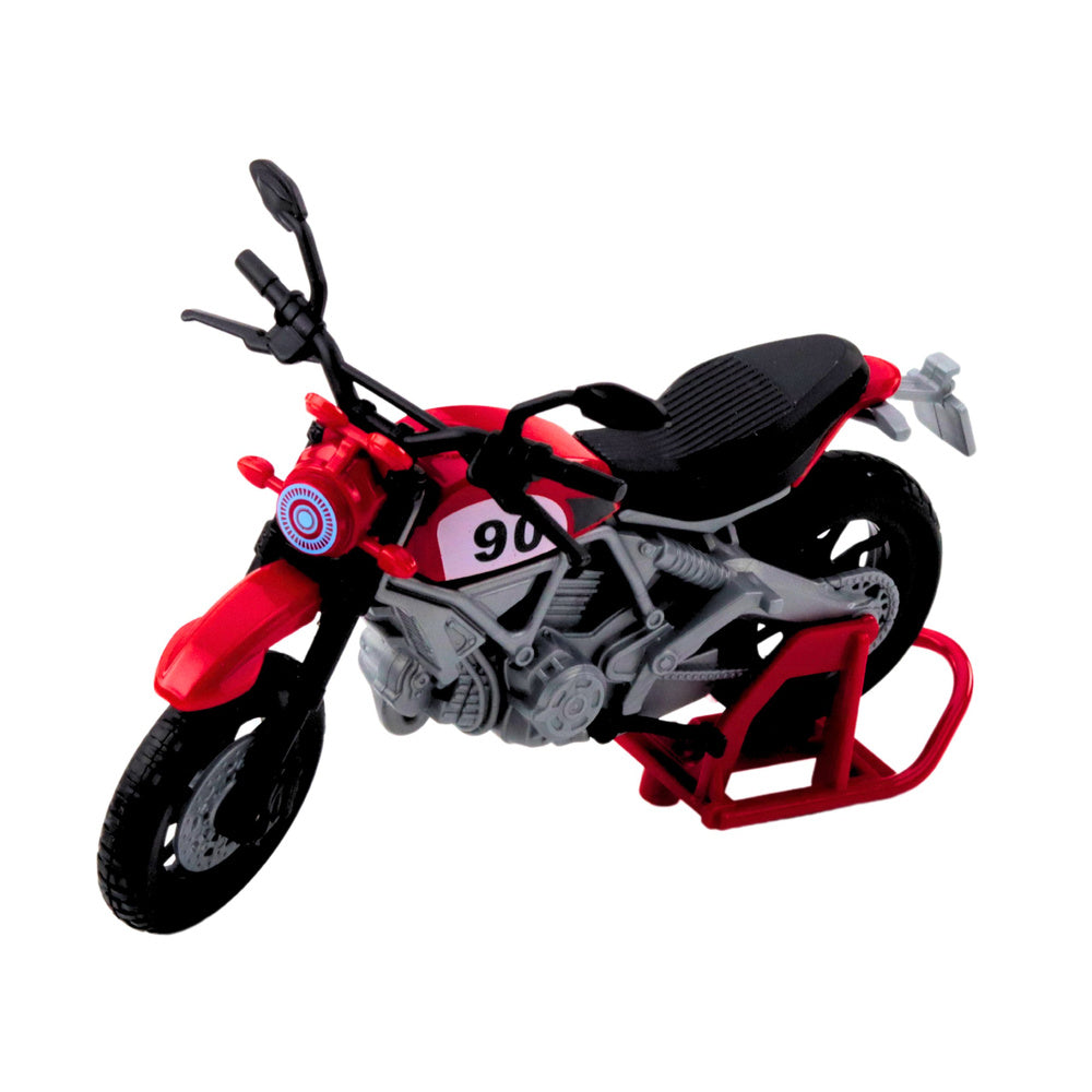 Pickup s motocyklem světla zvuky otvírací dveře šedý 1:12