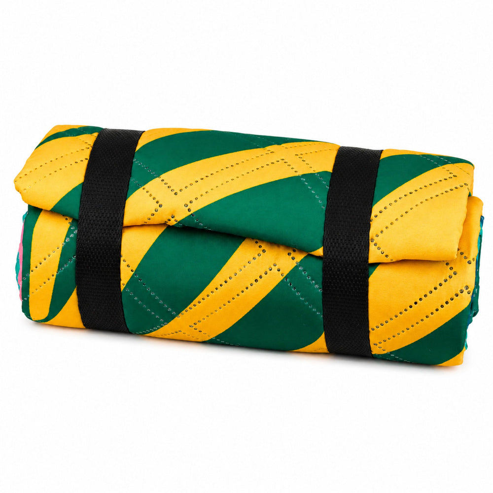Pikniková deka s rostlinným motivem 100×150 cm – barevná