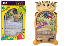 Pinball hra s dinosaury a drakem na stojanu béžová