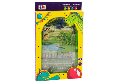 Pinball hra s dinosaury a stojanem zelená
