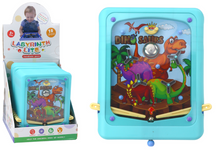 Pinball hra s dinosaury – modrá s páčkami | dětská hra