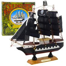 Pirátská plachetnice 20x20cm – dekorační model | černé plachty