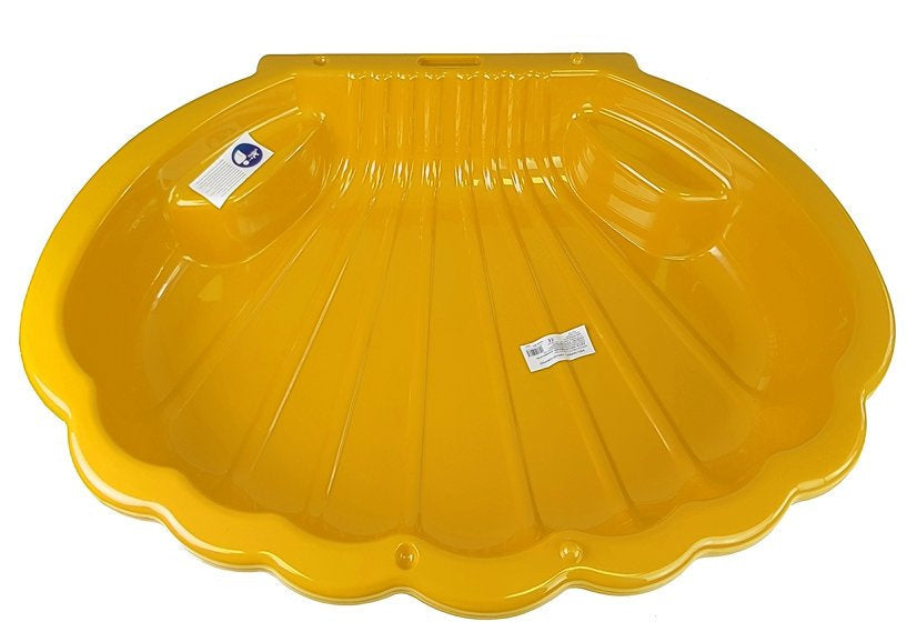 Pískoviště a bazén 2v1 mušle žlutá 110 cm pro děti