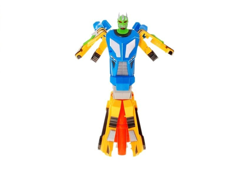 Pistole na pěnové šipky 2v1 robot s maskou a 6 šipkami
