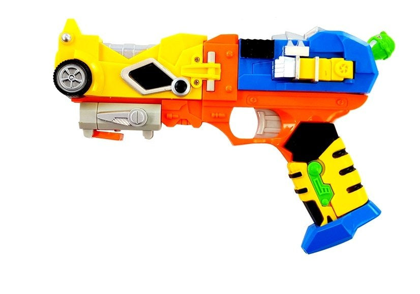 Pistole na pěnové šipky 2v1 robot s maskou a 6 šipkami