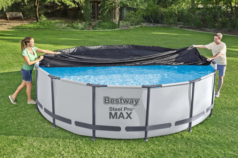 Plachta na bazén 366 cm s odtoky a upevňovacími šňůrami – Bestway