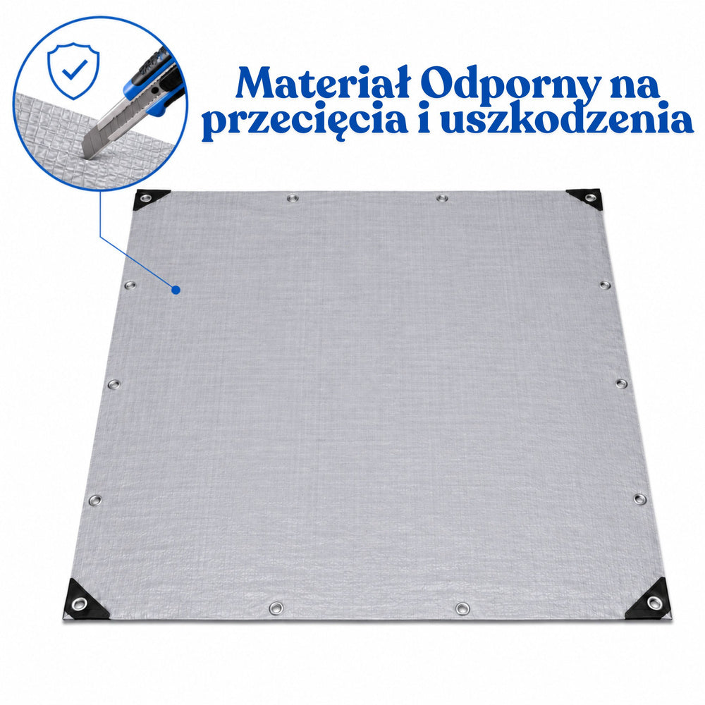 Plachta nepromokavá ochranná šedá 2×4 m