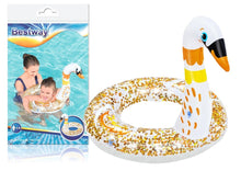 Plavací kruh pro děti labuť 61cm s brokatem – Bestway 36306