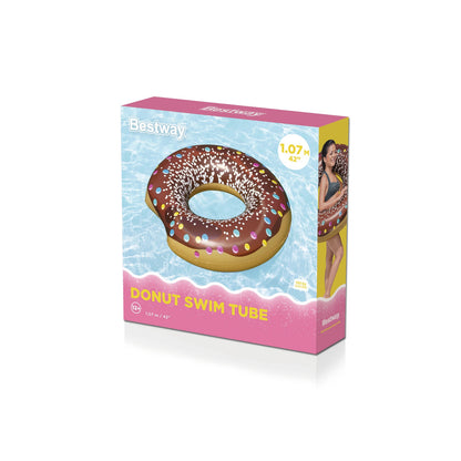 Plavecký kruh Donut hnědý 107 cm – Bestway 36118