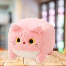 Plyšová kočka kostka přítulanka 18 cm růžová