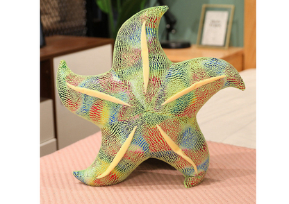 Plyšová mořská hvězdice polštářek 20 cm zelená