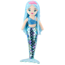 Plyšová mořská panna modrá 48cm – holografický ocas
