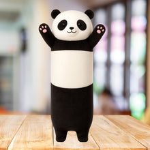 Plyšová panda polštář válec 70 cm bílo černá s růžovými detaily