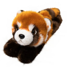 Plyšová panda přívěsek – s karabinou a kroužkem 13cm | rudá