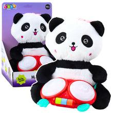Plyšová panda s bubínky světelné a zvukové efekty přítulanka