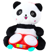 Plyšová panda s bubínky světelné a zvukové efekty přítulanka