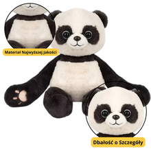 Plyšová panda s magnety v tlapkách – 23cm bílo černá