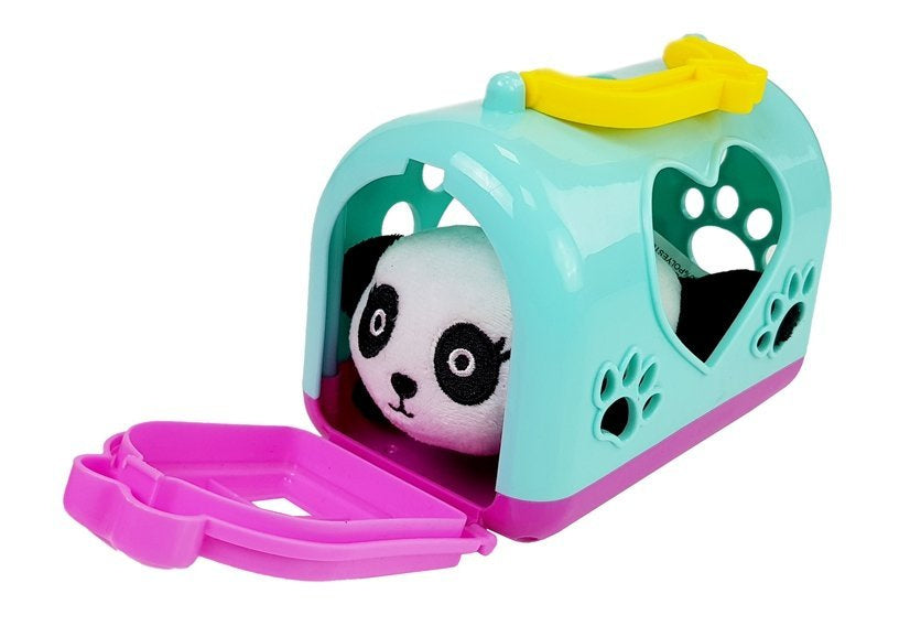 Plyšová panda s přepravním boxem maskot pro děti