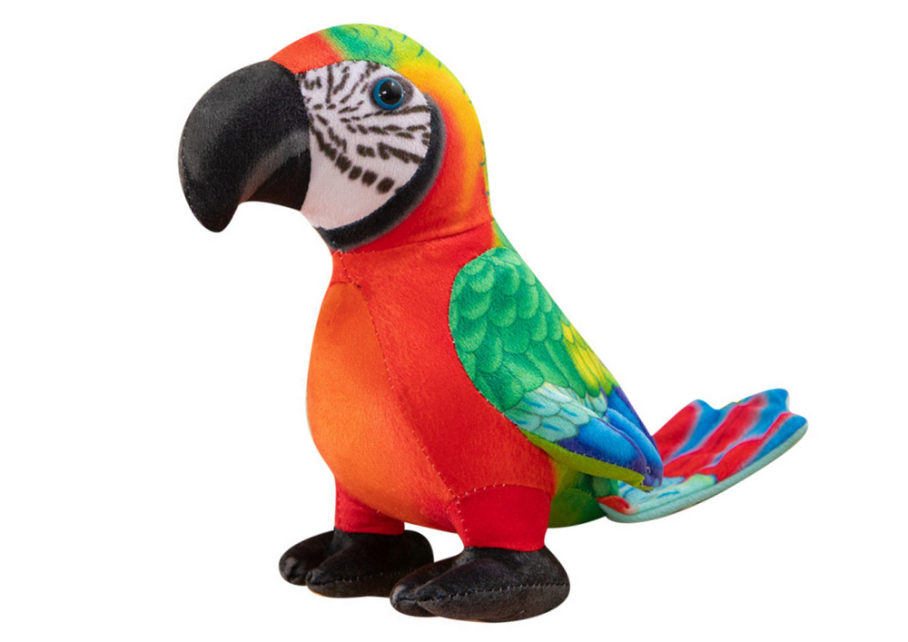 Plyšová papoušek maskot 20 cm červená