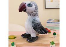 Plyšová papoušek maskot šedý 20 cm