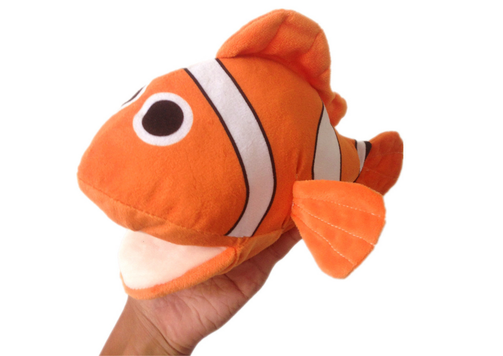 Plyšová ryba klaun oranžová maňásek 25 cm