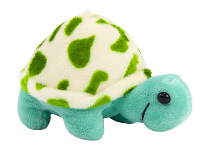 Plyšová želva 10 cm s karabinou modrá maskot přívěsek