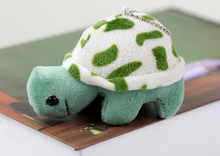 Plyšová želva 10 cm s karabinou modrá maskot přívěsek