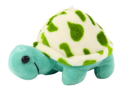 Plyšová želva 10 cm s karabinou modrá maskot přívěsek