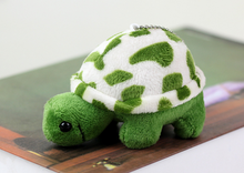 Plyšová želva 10 cm s přívěskem zelená maskot