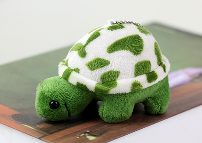 Plyšová želva 10 cm s přívěskem zelená maskot