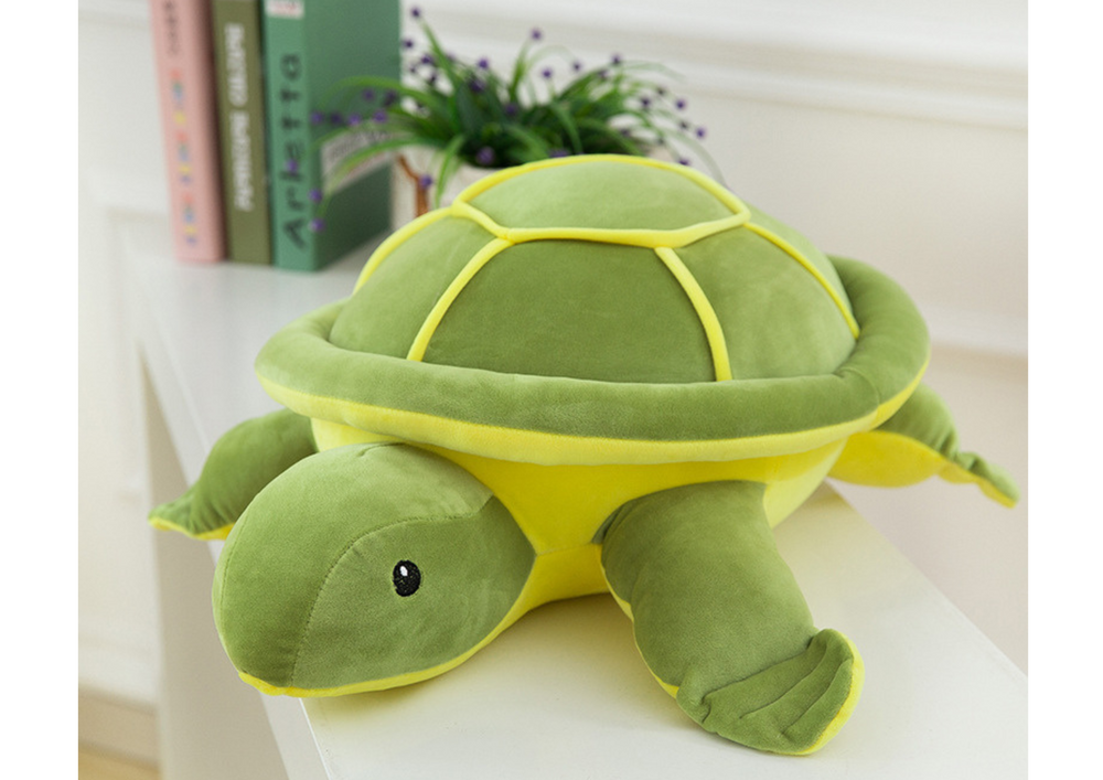 Plyšová želva zelená 55 cm měkká maskot pro děti od 3 let