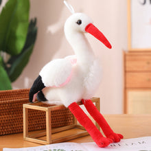 Plyšový čáp maskot přítulanka 37 cm bílý černý