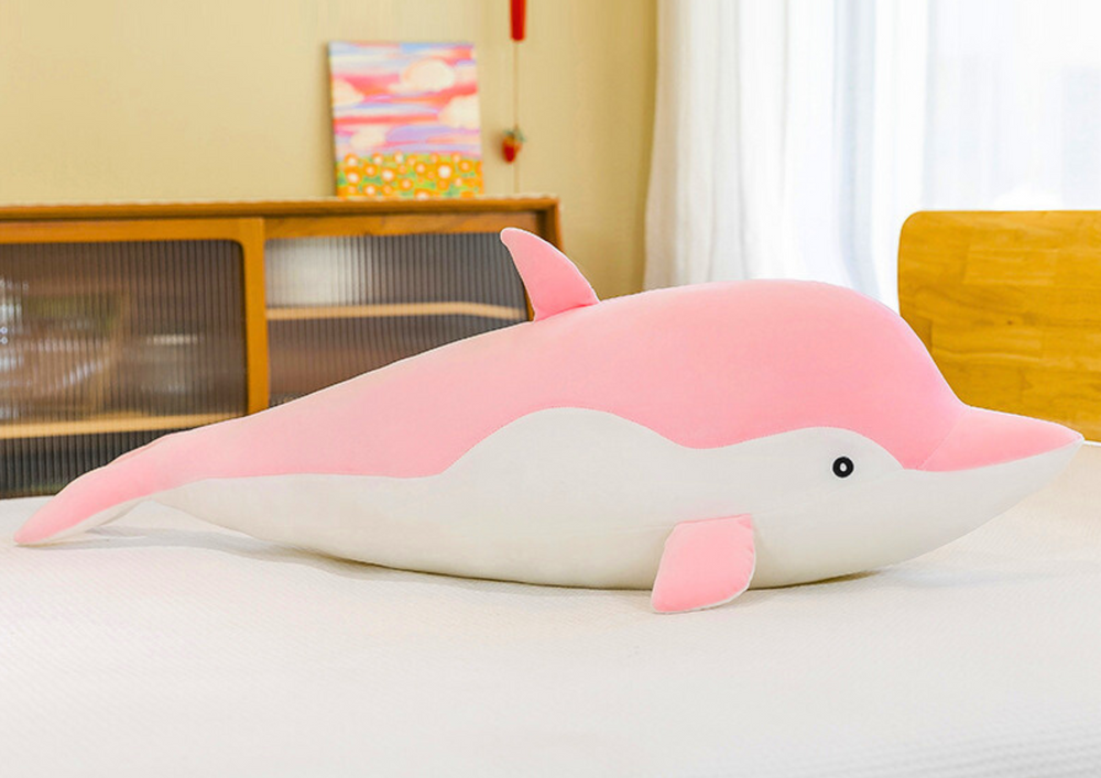 Plyšový delfín růžový 70 cm – maskot pro děti