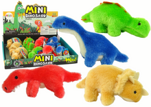 Plyšový dinosaurus s pískátkem 16 cm 4 druhy různé barvy