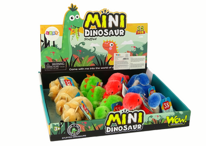 Plyšový dinosaurus s pískátkem 16 cm 4 druhy různé barvy