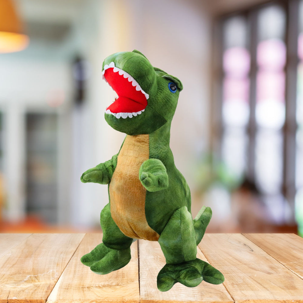 Plyšový dinosaurus s texturou kůže zelený 45cm