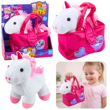 Plyšový jednorožec v taštičce bílý 25 cm