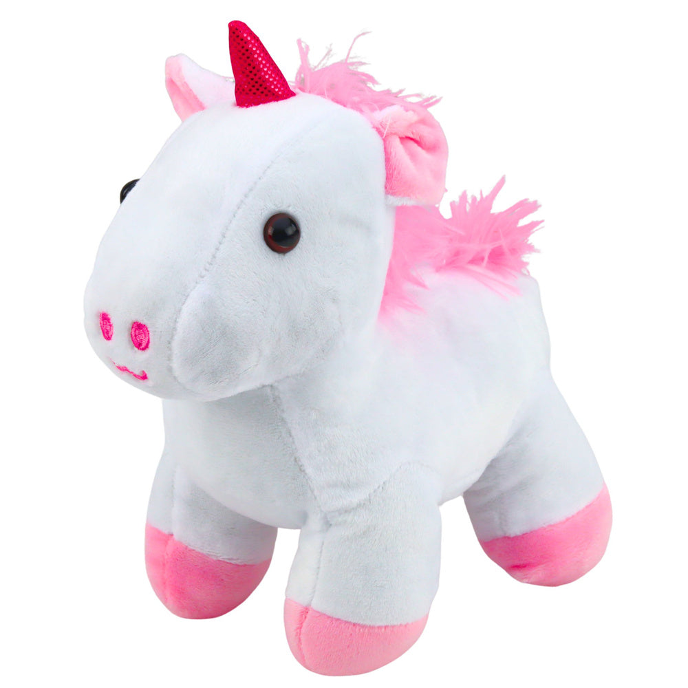 Plyšový jednorožec v taštičce bílý 25 cm