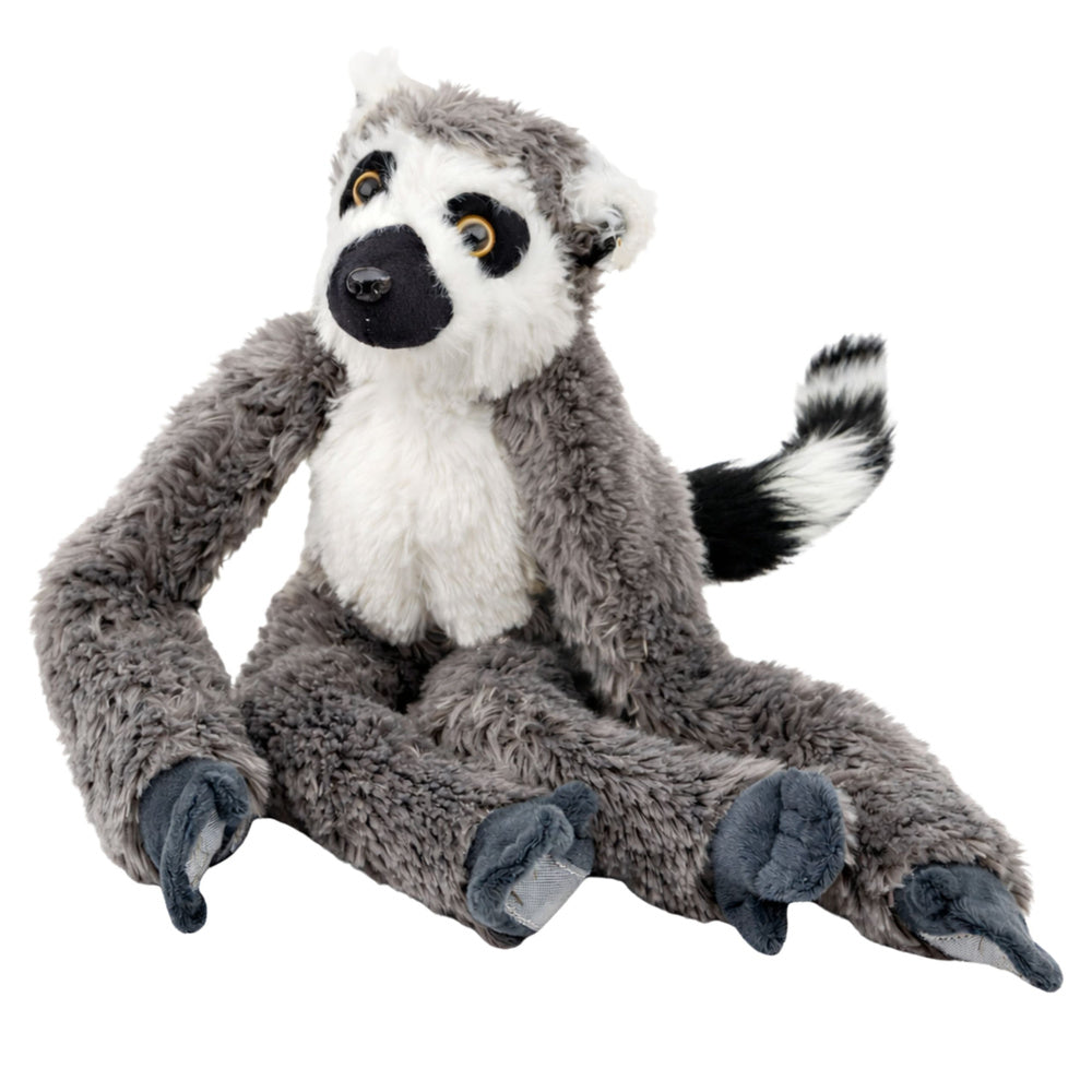 Plyšový lemur přítulka se suchým zipem k zavěšení 35 cm