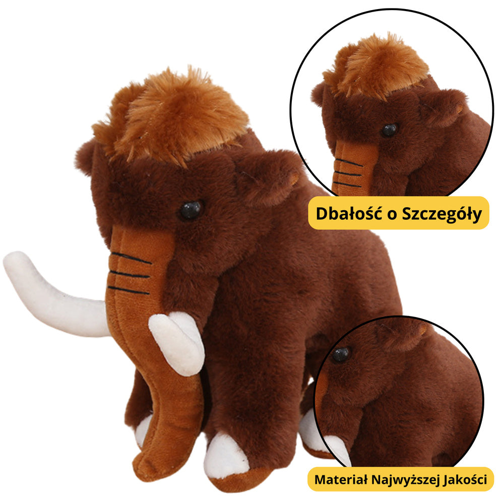 Plyšový mamut přítulka hnědý 20cm – plyšová hračka
