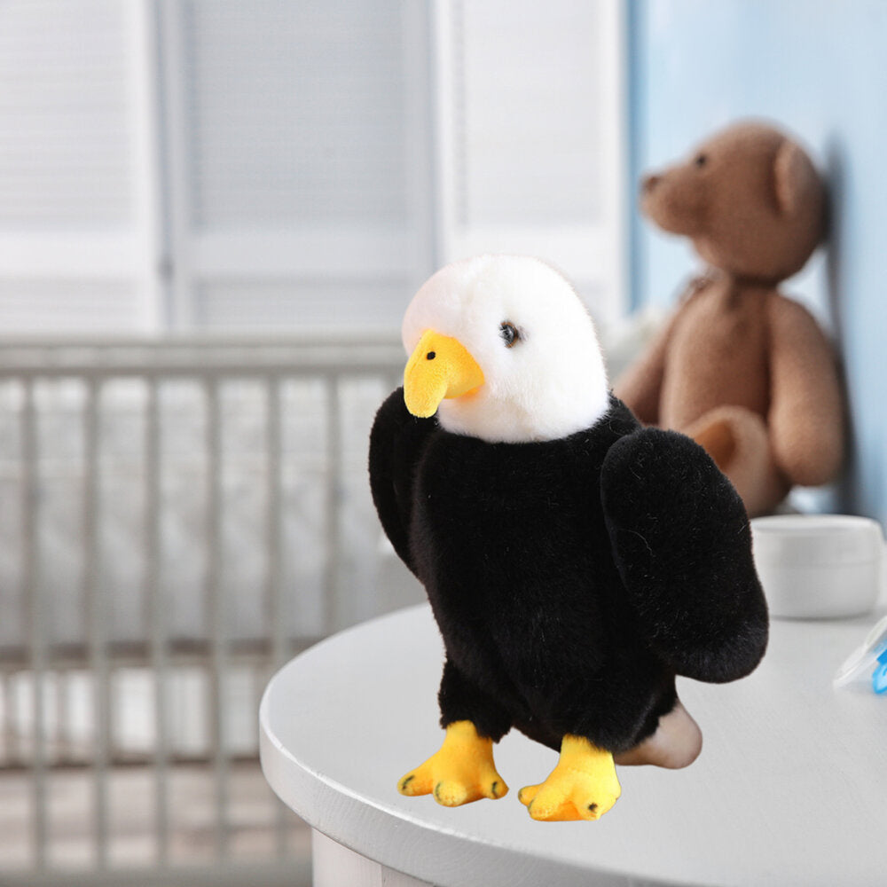 Plyšový orel maskot přítulanka 25 cm černobílý