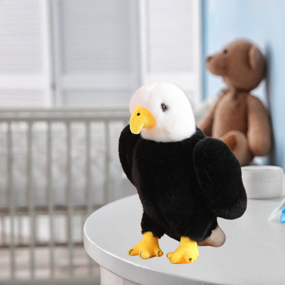 Plyšový orel maskot přítulanka 25 cm černobílý